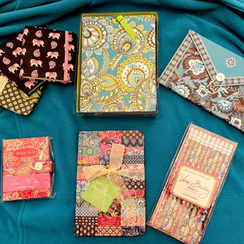 Vera Bradley Paisley and Patchwork Stationery Set